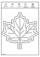 Vista previa - Manualidades / Dibujos para colorear - Decoración de ventana de hojas de otoño para picar: plantillas - página 1