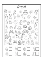 Vista previa - Hojas de trabajo - Pascua: buscar, contar y colorear - Portada