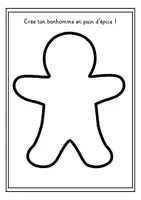Aperçu - Matériel pour travaux manuels / dessin - Créer son bonhomme en pain d'épice : modèle à colorier - Page de couverture