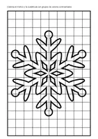 Vista previa - Manualidades / Dibujos para colorear - Invierno: dibujos en cuadrícula para colorear con contraste - página 1
