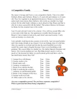 Vorschau - Text - English Comparatives Reading: Komparativen (Englisch /Text) - Deckblatt