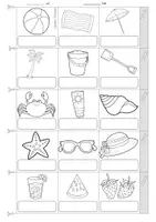 Vorschau - Arbeitsblätter - Englisch - summer (Sommer) - Miniwörterbuch/ picture dictionary (Leporello) - Seite 2