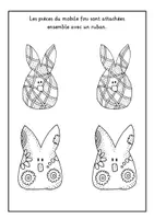 Aperçu - Matériel pour travaux manuels / dessin - Projet artistique de Pâques modèle de mobile - Page 1
