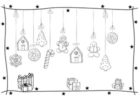 anteprima - Materiale per pittura e bricolage - Palline di Natale: disegni da colorare - Pagina 1