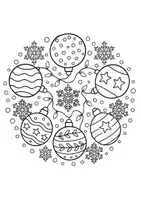 anteprima - Materiale per pittura e bricolage - Mandala di Natale: disegni da colorare - Pagina 1
