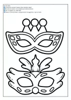 Vista previa - Manualidades / Dibujos para colorear - 28 caretas de Carnaval para colorear y montar - página 3