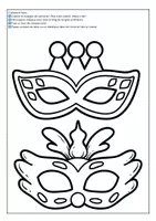 Aperçu - Matériel pour travaux manuels / dessin - 28 masques de carnaval à colorier et à bricoler - Page 3
