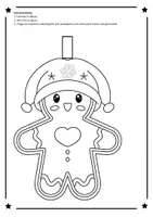 Vista previa - Manualidades / Dibujos para colorear - Guirnalda de figuras de jengibre para Navidad, proyecto de manualidades en grupo - página 2