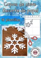 Vista previa - Manualidades / Dibujos para colorear - Copos de nieve recortables: 18 plantillas para manualidades - Portada