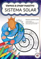 Vista previa - Hojas de trabajo - Sistema solar para colorear - móvil de planetas - Portada