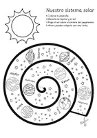 Vista previa - Hojas de trabajo - Sistema solar para colorear - móvil de planetas - página 1