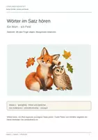 Vorschau - Arbeitsblätter - Wörter im Satz hören und zählen | Klasse 1 - Seite 1