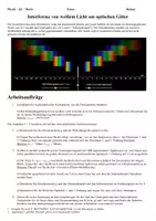 Vorschau - Arbeitsblätter - Interferenz von weißem Licht am optischen Gitter (+Geogebra, +Lösung) - Seite 1
