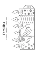 Vista previa - Manualidades / Dibujos para colorear - Farolillo de velas – 5 plantillas para invierno y Navidad - página 2