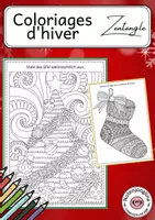 Aperçu - Matériel pour travaux manuels / dessin - Coloriages d'hiver zentangle – mandalas de Noël - Page de couverture