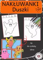 zapowiedź - Szablony do malowania i rękodzieła - Duszki na Halloween – nakłuwanki i obrazki na okno - obwoluta