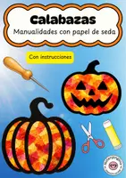 Vista previa - Manualidades / Dibujos para colorear - Calabazas de papel de seda para la ventana: manualidad de otoño y Halloween - Portada