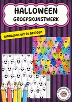 Voorbeeld - Lesplannen/Lerarenmateriaal - Halloween kleurplaten spoken – coöperatief kunstproject groepskunstwerk - Voorblad