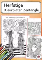 Voorbeeld - Tekenen en knutsel sjablonen - Herfstkleurplaten zentangle - Voorblad