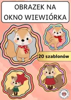 zapowiedź - Szablony do malowania i rękodzieła - Wiewiórki – dekoracje okienne do kolorowania na jesień 🐿️ - obwoluta