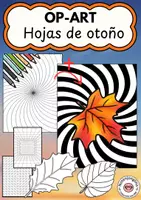 Vista previa - Manualidades / Dibujos para colorear - Hojas de otoño Op-Art para colorear - Portada