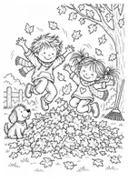 Vista previa - Manualidades / Dibujos para colorear - Dibujos de otoño para colorear: 14 láminas para Plástica y sustituciones - página 1