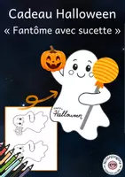 Aperçu - Matériel pour travaux manuels / dessin - Cadeau d'Halloween : fantôme avec sucette – cadeau pour les vacances de la Toussaint - Page de couverture