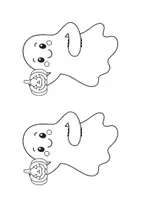 Aperçu - Matériel pour travaux manuels / dessin - Cadeau d'Halloween : fantôme avec sucette – cadeau pour les vacances de la Toussaint - Page 1