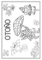 Vista previa - Manualidades / Dibujos para colorear - Dibujo para colorear de otoño - página 1