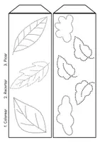 Vista previa - Manualidades / Dibujos para colorear - Plantilla de otoño para farolillos: picar y colorear - página 1