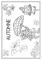 Aperçu - Matériel pour travaux manuels / dessin - Image à colorier d'automne - Page 1