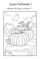 Aperçu - Matériel pour travaux manuels / dessin - Coloriages d'Halloween pour l'automne - Page 1