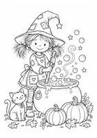 Aperçu - Matériel pour travaux manuels / dessin - Coloriages d'Halloween et d'automne - Page 1