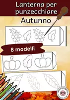 anteprima - Materiale per pittura e bricolage - Lanterna autunnale da bucare e colorare modello artigianale - Pagina di copertina
