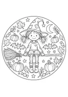 Aperçu - Matériel pour travaux manuels / dessin - Coloriages d'Halloween : mandalas d'automne - Page 1