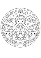 Aperçu - Matériel pour travaux manuels / dessin - Coloriages d'Halloween : mandalas d'automne - Page 2
