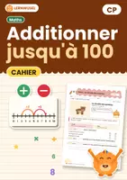 Aperçu - Feuilles d'exercices - Additions jusqu’à 100 – cahier CP - Page de couverture