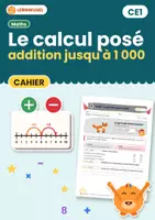 Aperçu - Feuilles d'exercices - Calcul posé : addition jusqu’à 1 000 – CE1 - Page de couverture