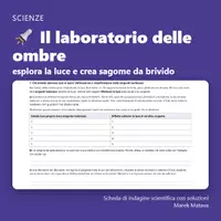 anteprima - Esercizi - 🔦 Il laboratorio delle ombre – esplora la luce e crea sagome da brivido (prima e seconda media) - Pagina di copertina