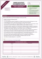 Vorschau - Arbeitsblätter - Sachtext zusammenfassen: Kernaussagen statt Einzelheiten | Unterrichtsstunde mit Materialien, Arbeitsblättern und Lösungen | Deutsch Klasse 9/10 - Seite 3