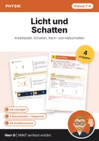 Vorschau - Arbeitsblätter - Licht und Schatten · Optik Klasse 7–8 - Deckblatt