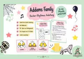 Vorschau - Bildkarten - Addams Familiy Cup Song 🎶 - Deckblatt