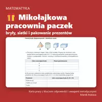 zapowiedź - 🎁 Mikołajkowa pracownia paczek – bryły, siatki i pakowanie prezentów (klasa 4–5) - obwoluta