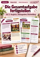 Vorschau - Arbeitsblätter - ZP10 Aufgabentyp 4b, Teil 2: Positionen vergleichen, Stellung nehmen und Partnerkorrektur | Unterrichtsstunde mit Materialien, Arbeitsblättern und Lösungen | Deutsch Klasse 9/10 - Deckblatt