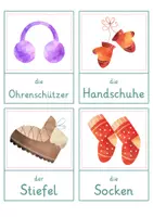 Vorschau - Spiele - Winter – Wort- und Bildkarten | Wortschatz Winter Schnee | 32 Begriffe mit Artikel der die das & Silbenschrift | differenziert Kita Klasse 1 2 | DaZ Grundschule - Seite 3