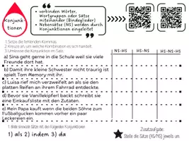 Vorschau - Arbeitsblätter - Wortarten: Konjunktionen erkennen und üben - Deckblatt