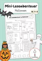 Vorschau - Arbeitsblätter - Lesen zu Halloween: Leseverständnis Klasse 1 + 2 - Deckblatt