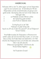Vorschau - Arbeitsblätter - Stolpersätze zu Halloween - Seite 1