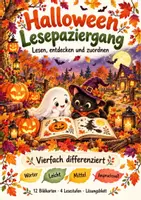 Vorschau - Spiele - Lesespaziergang Halloween 4-fach differenziert - Deckblatt