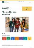 Vorschau - Unterrichtsreihen - MORE! 1 Unit 6 (LP 2023) • ENGLIVA PLAY: Detective Story – Clue-Order Cards (16 Karten) - Deckblatt